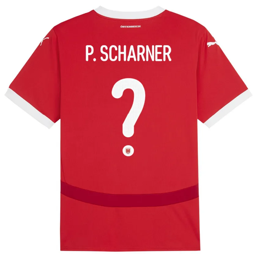 Danxen Kinderen Oostenrijk Paul Scharner #0 Rood Thuisshirt Thuistenue 24-26 T-Shirt
