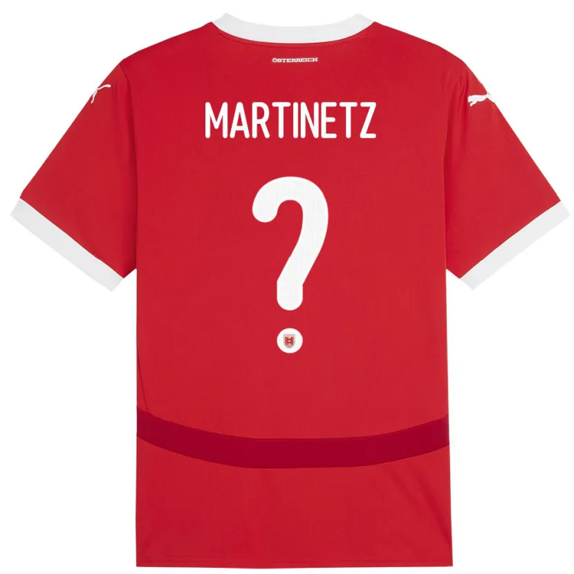 Danxen Kinderen Oostenrijk Gregor Martinetz #0 Rood Thuisshirt Thuistenue 24-26 T-Shirt