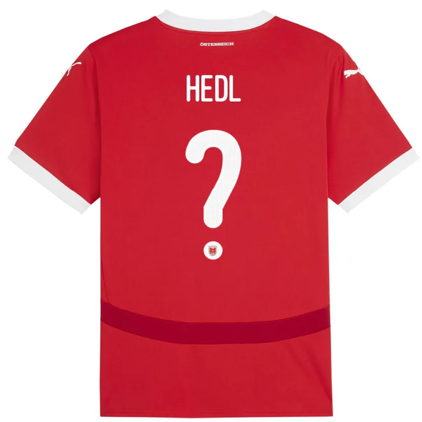 Danxen Kinderen Oostenrijk Philip Hedl #0 Rood Thuisshirt Thuistenue 24-26 T-Shirt