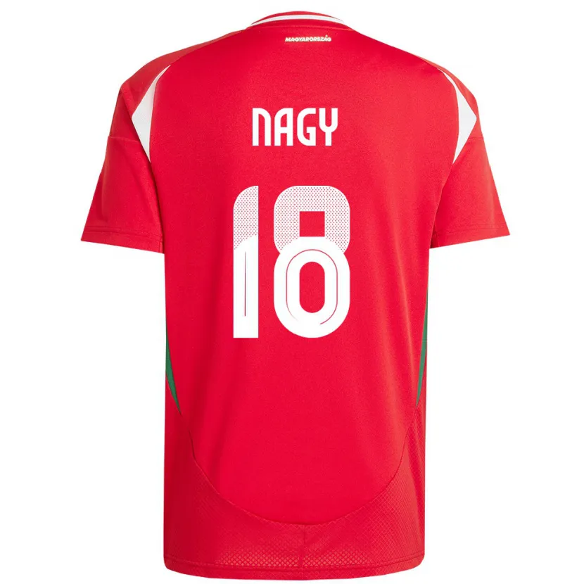 Danxen Kinderen Hongarije Zsolt Nagy #18 Rood Thuisshirt Thuistenue 24-26 T-Shirt