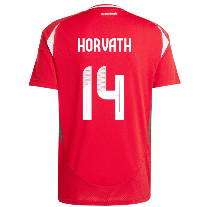 Danxen Kinderen Hongarije Artúr Horváth #14 Rood Thuisshirt Thuistenue 24-26 T-Shirt
