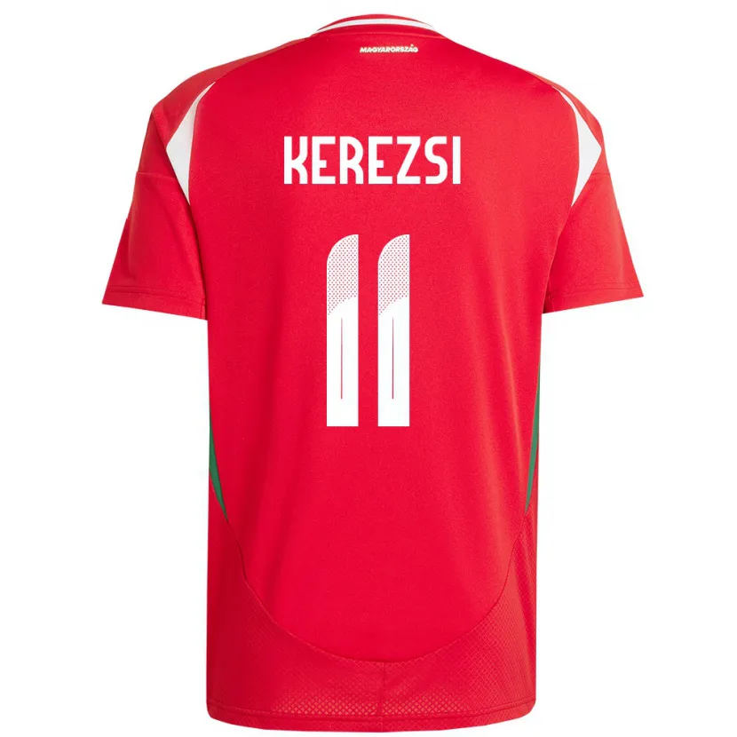 Danxen Kinderen Hongarije Zalán Kerezsi #11 Rood Thuisshirt Thuistenue 24-26 T-Shirt