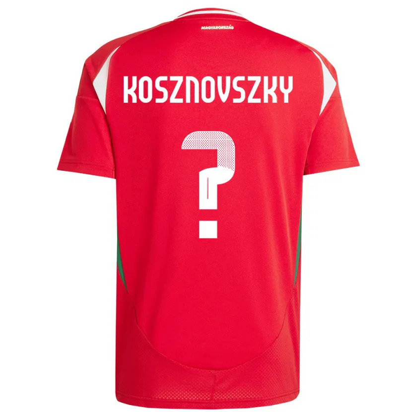 Danxen Kinderen Hongarije Márk Kosznovszky #0 Rood Thuisshirt Thuistenue 24-26 T-Shirt