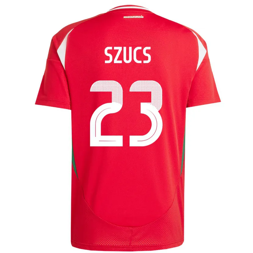 Danxen Kinderen Hongarije Tamás Szűcs #23 Rood Thuisshirt Thuistenue 24-26 T-Shirt