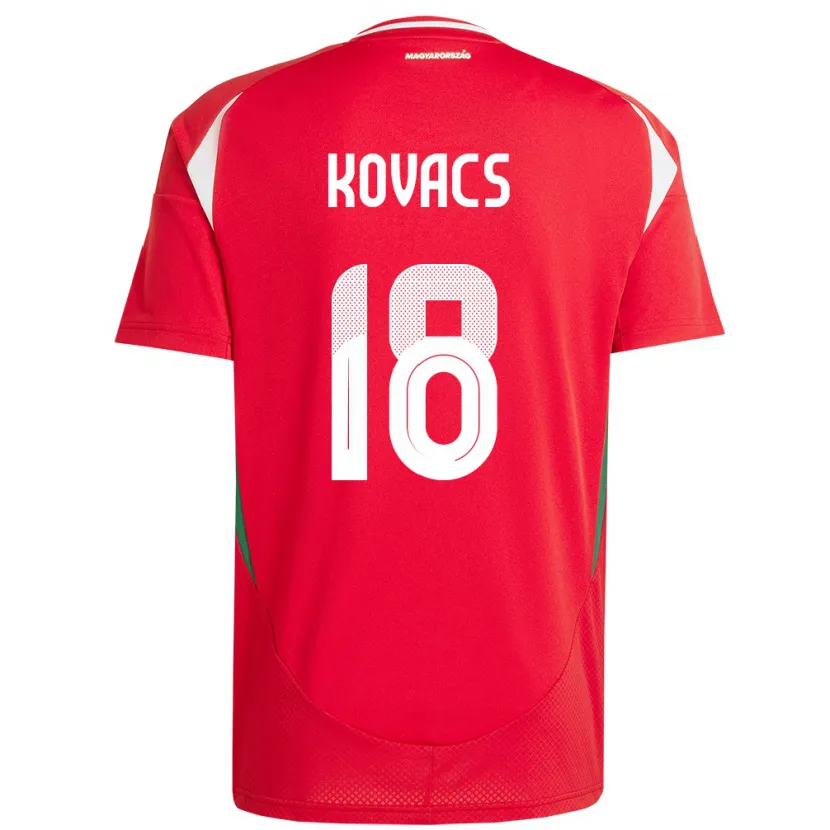 Danxen Kinderen Hongarije Laura Kovács #18 Rood Thuisshirt Thuistenue 24-26 T-Shirt