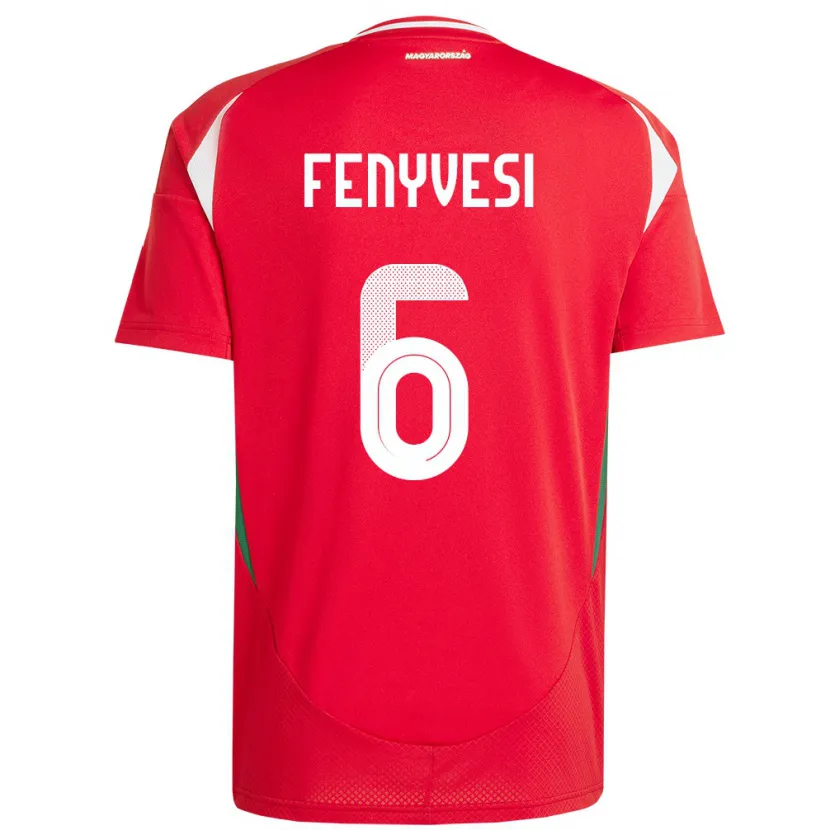 Danxen Kinderen Hongarije Evelin Fenyvesi #6 Rood Thuisshirt Thuistenue 24-26 T-Shirt
