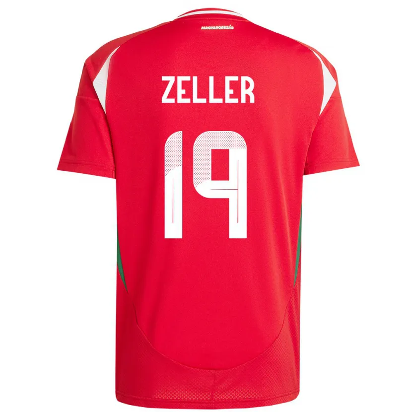 Danxen Kinderen Hongarije Dóra Zeller #19 Rood Thuisshirt Thuistenue 24-26 T-Shirt