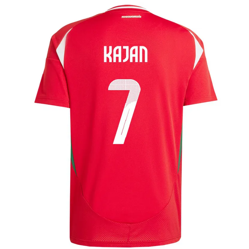 Danxen Kinderen Hongarije Zsanett Kaján #7 Rood Thuisshirt Thuistenue 24-26 T-Shirt