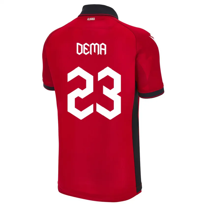 Danxen Kinderen Albanië Endri Dema #23 Rood Thuisshirt Thuistenue 24-26 T-Shirt