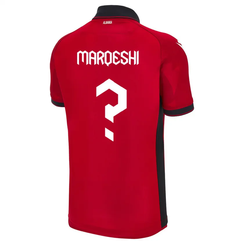Danxen Kinderen Albanië Ernesto Marqeshi #0 Rood Thuisshirt Thuistenue 24-26 T-Shirt