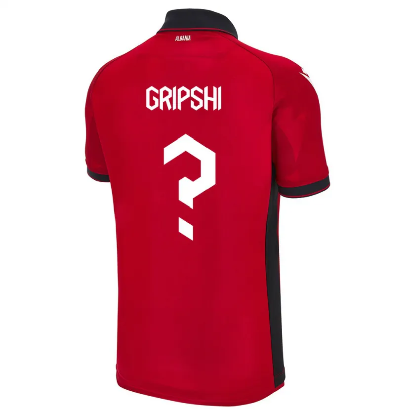 Danxen Kinderen Albanië Naim Gripshi #0 Rood Thuisshirt Thuistenue 24-26 T-Shirt