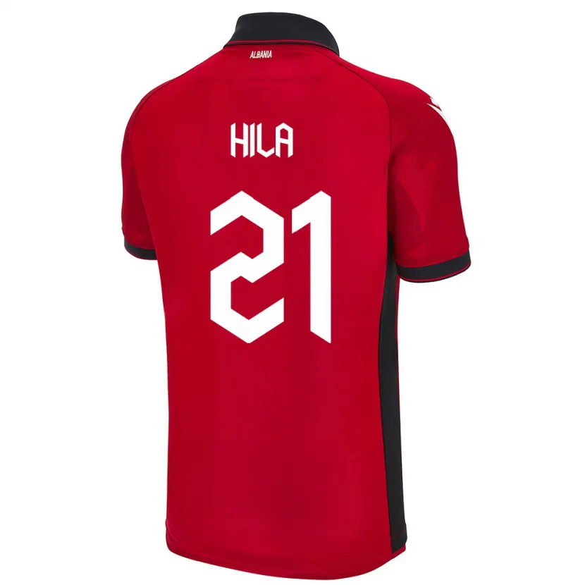 Danxen Kinderen Albanië Alma Hila #21 Rood Thuisshirt Thuistenue 24-26 T-Shirt
