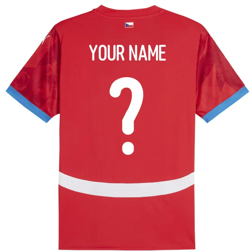 Danxen Kinderen Tsjechië Uw Naam #0 Rood Thuisshirt Thuistenue 24-26 T-Shirt