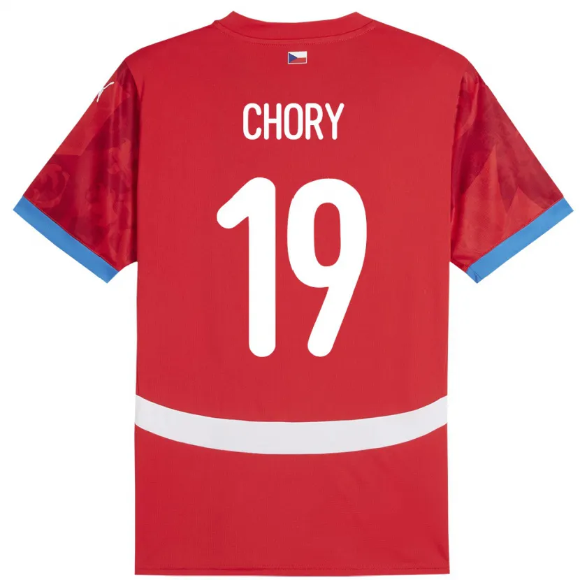 Danxen Kinderen Tsjechië Tomas Chory #19 Rood Thuisshirt Thuistenue 24-26 T-Shirt
