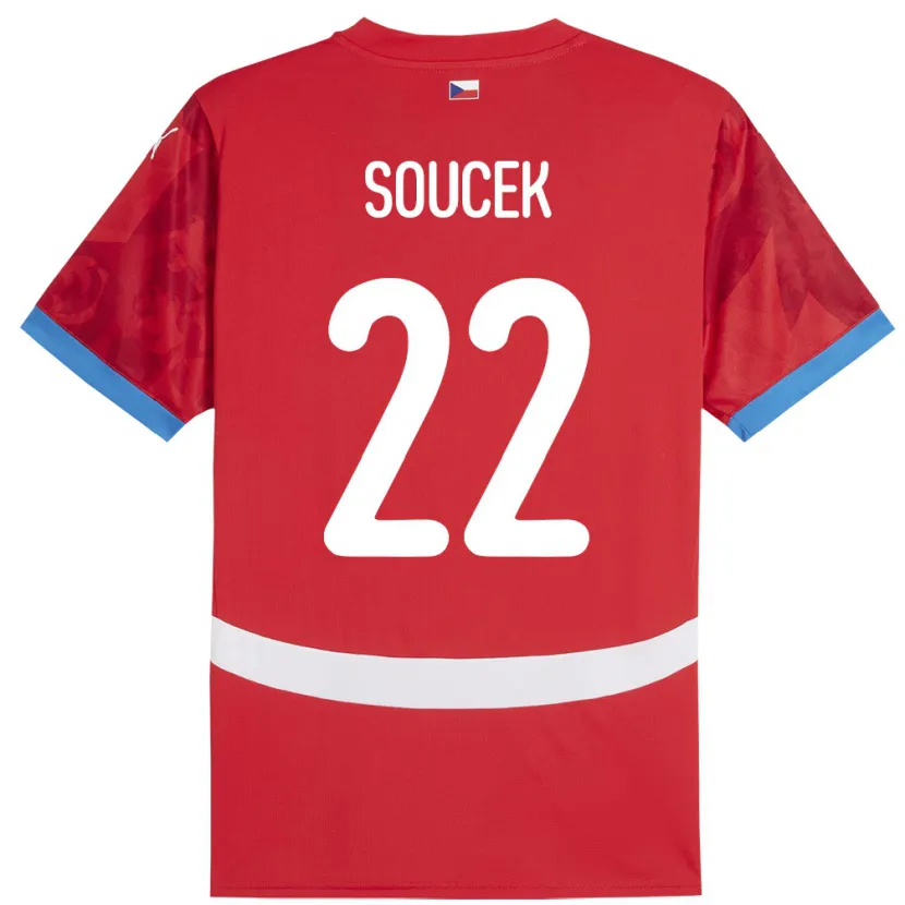 Danxen Kinderen Tsjechië Tomas Soucek #22 Rood Thuisshirt Thuistenue 24-26 T-Shirt