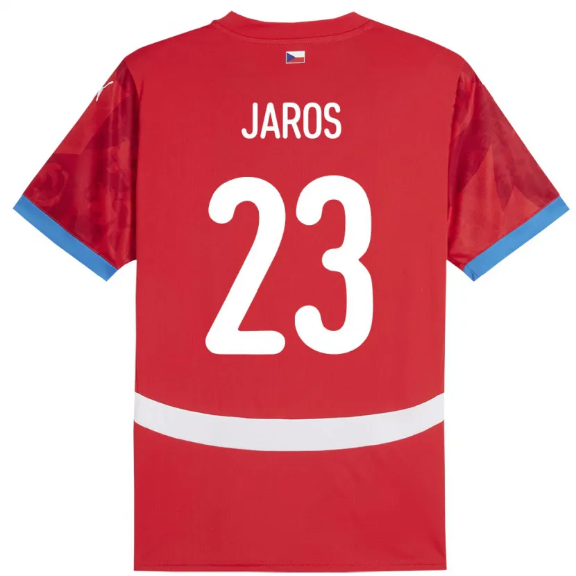 Danxen Kinderen Tsjechië Vitezslav Jaros #23 Rood Thuisshirt Thuistenue 24-26 T-Shirt