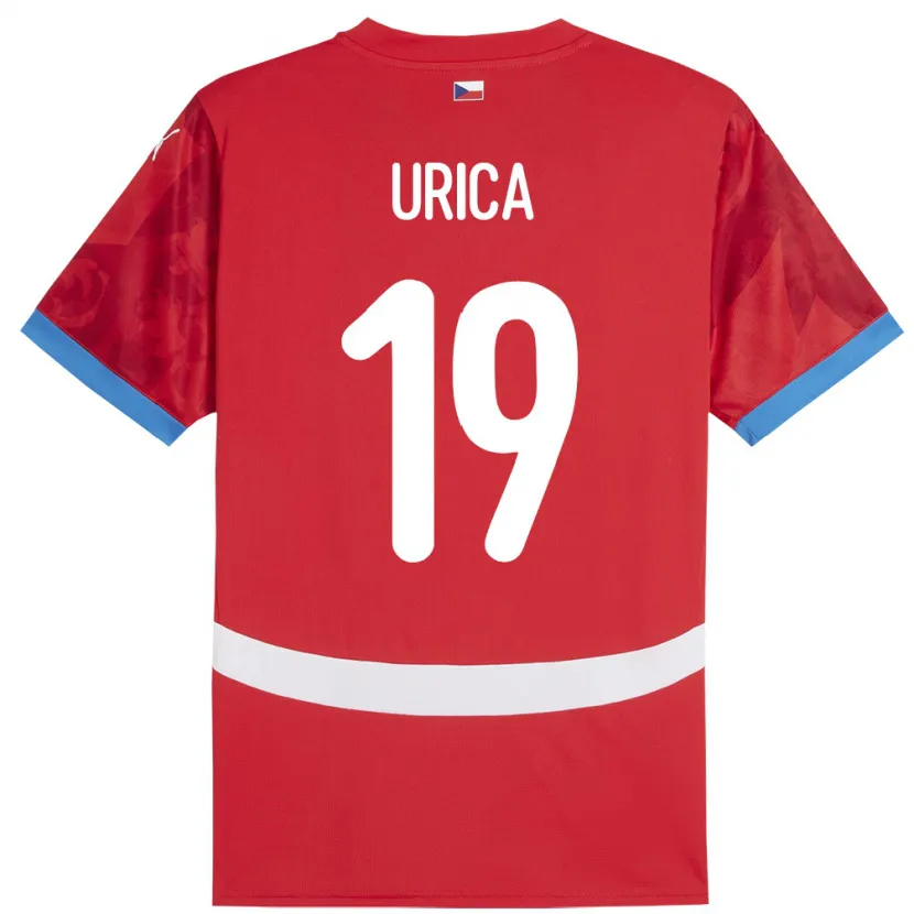 Danxen Kinderen Tsjechië Filip Urica #19 Rood Thuisshirt Thuistenue 24-26 T-Shirt