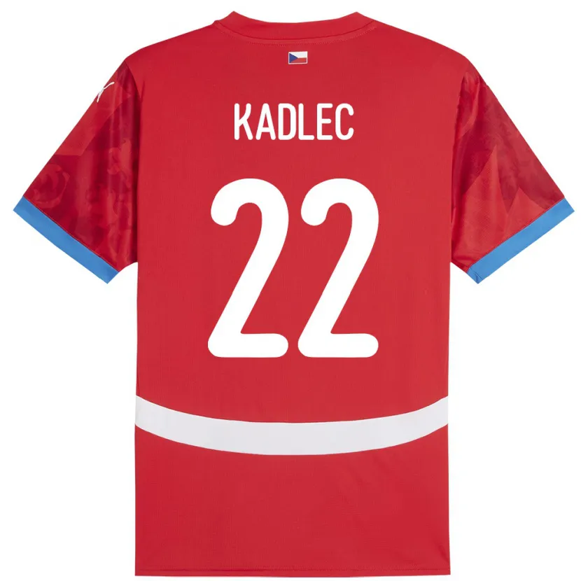 Danxen Kinderen Tsjechië Adam Kadlec #22 Rood Thuisshirt Thuistenue 24-26 T-Shirt