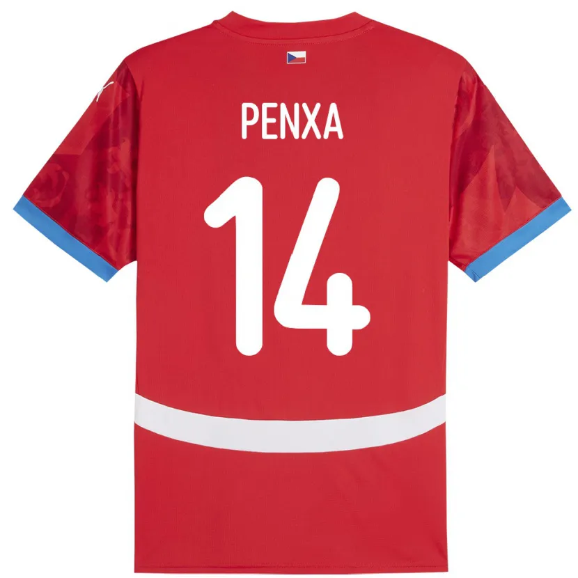 Danxen Kinderen Tsjechië Ondrej Penxa #14 Rood Thuisshirt Thuistenue 24-26 T-Shirt