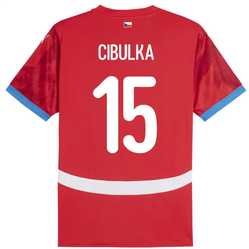 Danxen Kinderen Tsjechië Oskar Cibulka #15 Rood Thuisshirt Thuistenue 24-26 T-Shirt