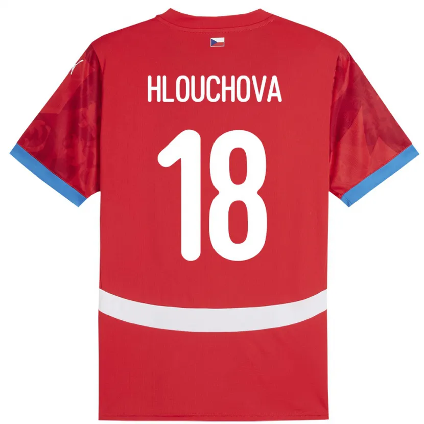 Danxen Kinderen Tsjechië Radka Hlouchová #18 Rood Thuisshirt Thuistenue 24-26 T-Shirt