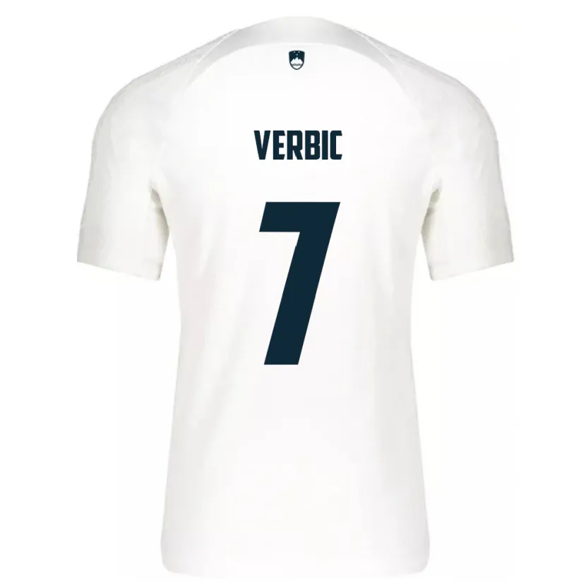 Danxen Kinderen Slovenië Benjamin Verbic #7 Wit Thuisshirt Thuistenue 24-26 T-Shirt