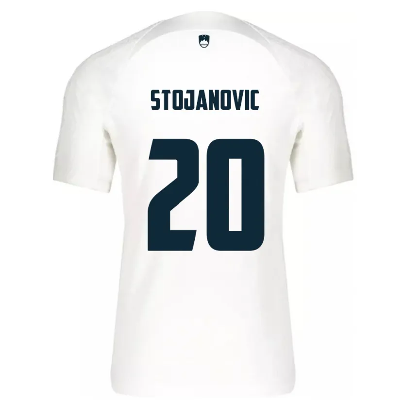 Danxen Kinderen Slovenië Petar Stojanović #20 Wit Thuisshirt Thuistenue 24-26 T-Shirt