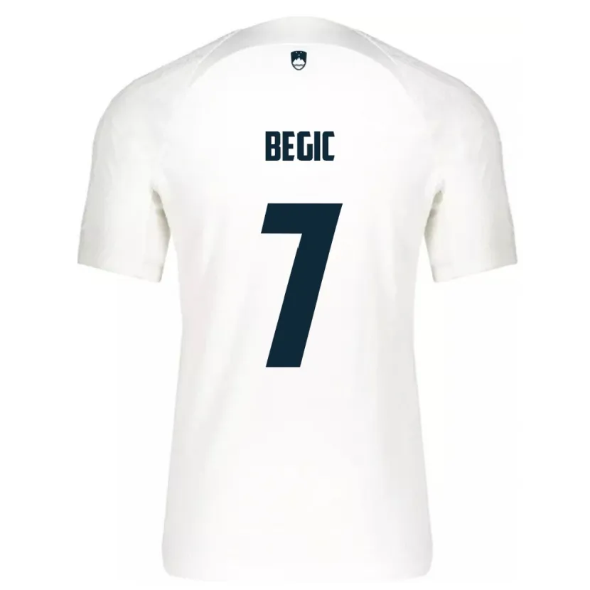 Danxen Kinderen Slovenië Tjas Begic #7 Wit Thuisshirt Thuistenue 24-26 T-Shirt