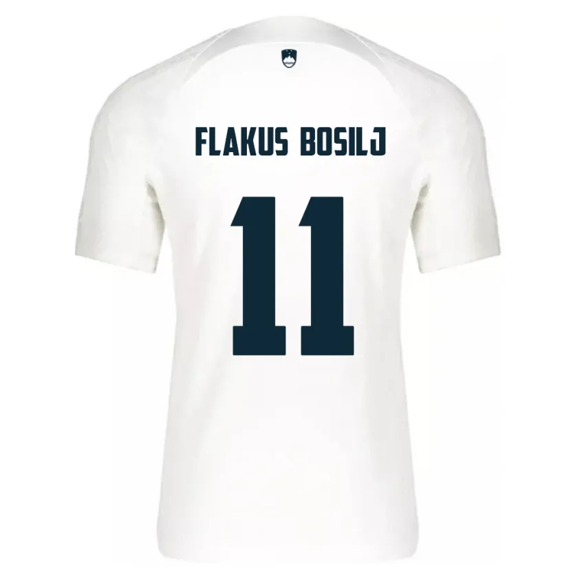 Danxen Kinderen Slovenië David Flakus Bosilj #11 Wit Thuisshirt Thuistenue 24-26 T-Shirt