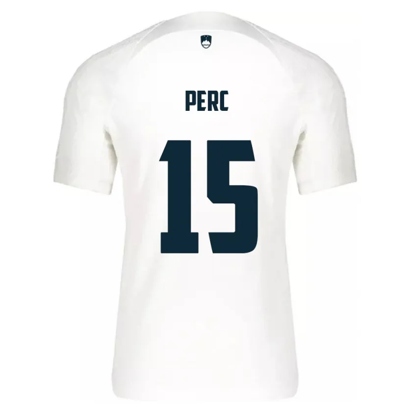 Danxen Kinderen Slovenië Nick Perc #15 Wit Thuisshirt Thuistenue 24-26 T-Shirt