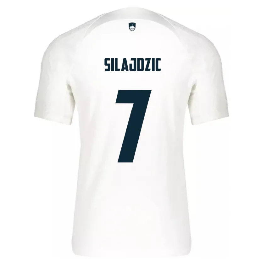 Danxen Kinderen Slovenië Riad Silajdzic #7 Wit Thuisshirt Thuistenue 24-26 T-Shirt