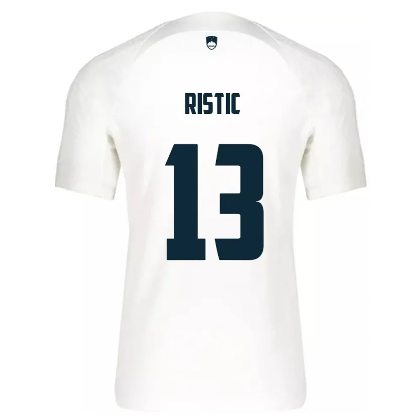 Danxen Kinderen Slovenië Aleks Ristic #13 Wit Thuisshirt Thuistenue 24-26 T-Shirt