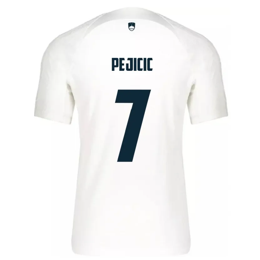 Danxen Kinderen Slovenië David Pejičić #7 Wit Thuisshirt Thuistenue 24-26 T-Shirt