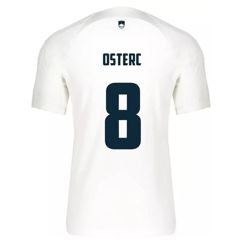 Danxen Kinderen Slovenië Niko Osterc #8 Wit Thuisshirt Thuistenue 24-26 T-Shirt