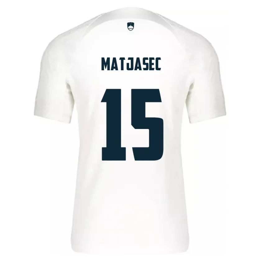 Danxen Kinderen Slovenië Miha Matjasec #15 Wit Thuisshirt Thuistenue 24-26 T-Shirt