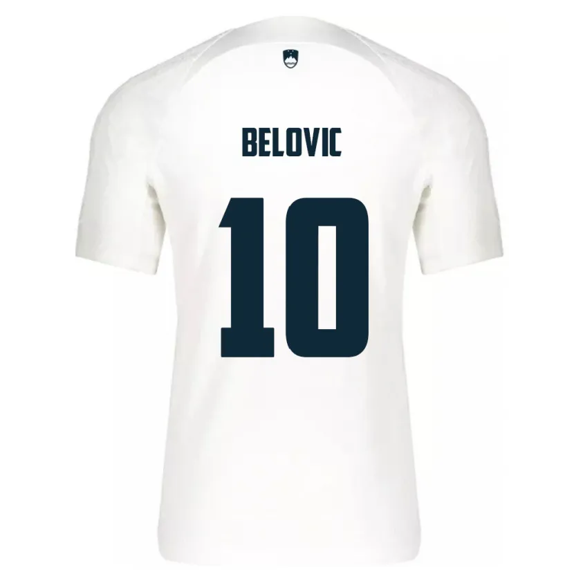 Danxen Kinderen Slovenië Nik Belovic #10 Wit Thuisshirt Thuistenue 24-26 T-Shirt