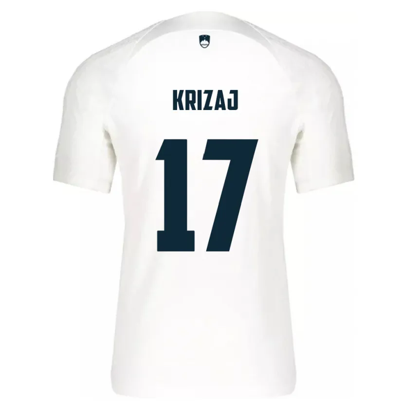 Danxen Kinderen Slovenië Izabela Križaj #17 Wit Thuisshirt Thuistenue 24-26 T-Shirt