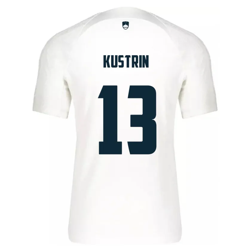 Danxen Kinderen Slovenië Zala Kuštrin #13 Wit Thuisshirt Thuistenue 24-26 T-Shirt