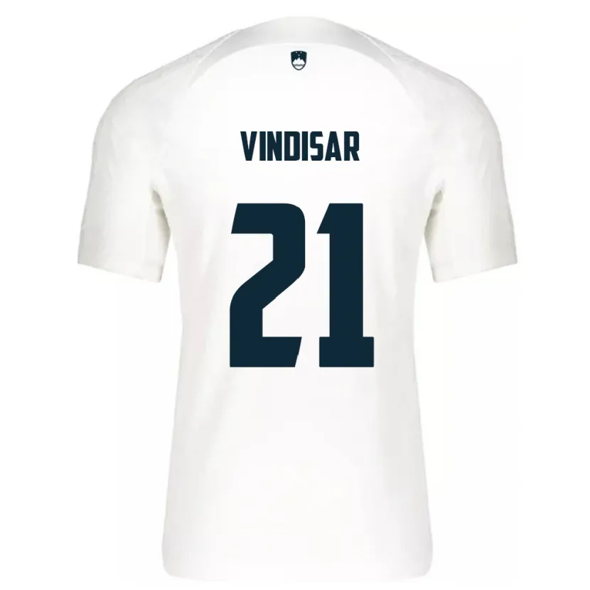Danxen Kinderen Slovenië Zala Vindišar #21 Wit Thuisshirt Thuistenue 24-26 T-Shirt