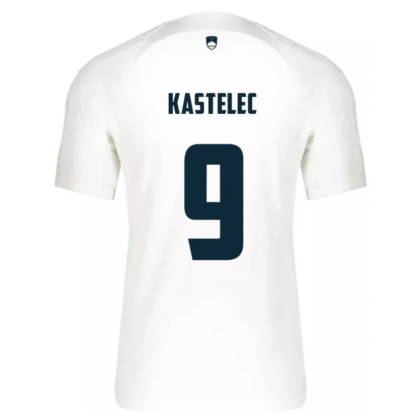 Danxen Kinderen Slovenië Mirjam Kastelec #9 Wit Thuisshirt Thuistenue 24-26 T-Shirt