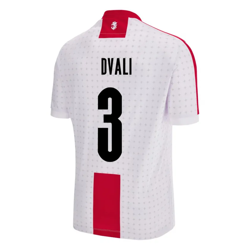 Danxen Kinderen Georgia Lasha Dvali #3 Wit Thuisshirt Thuistenue 24-26 T-Shirt