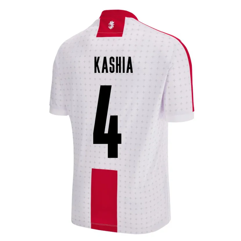 Danxen Kinderen Georgia Guram Kashia #4 Wit Thuisshirt Thuistenue 24-26 T-Shirt