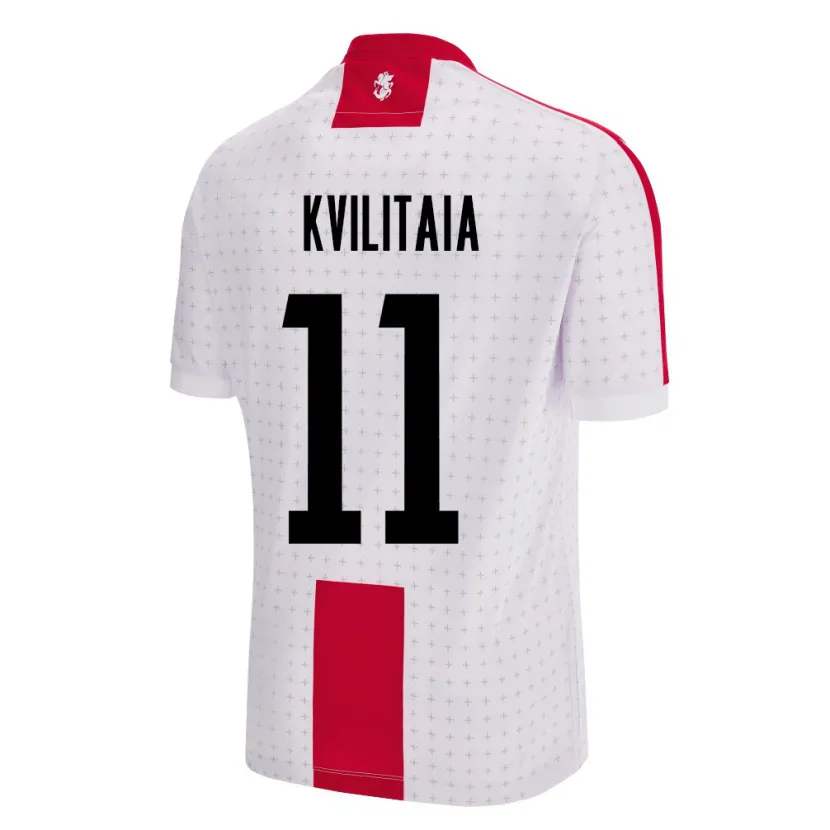 Danxen Kinderen Georgia Giorgi Kvilitaia #11 Wit Thuisshirt Thuistenue 24-26 T-Shirt