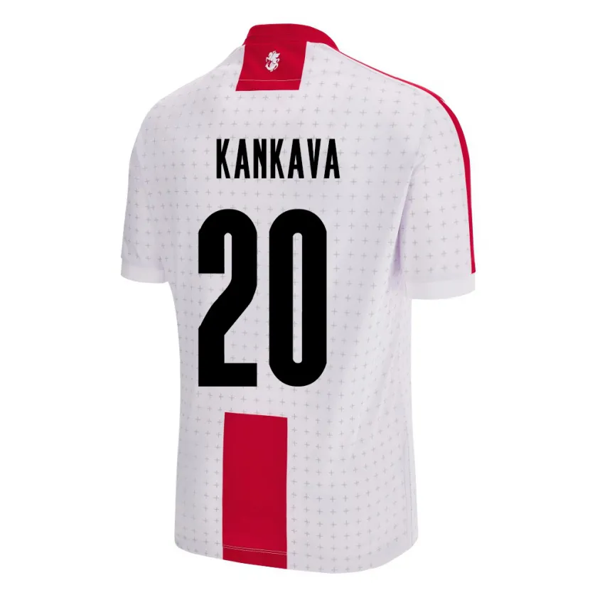 Danxen Kinderen Georgia Jaba Kankava #20 Wit Thuisshirt Thuistenue 24-26 T-Shirt