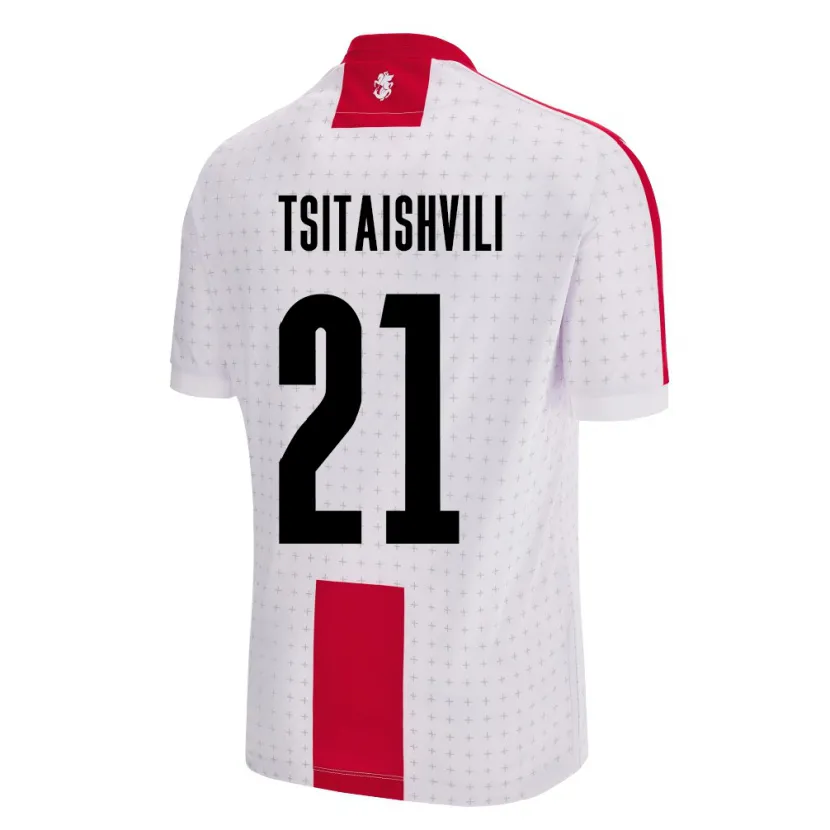 Danxen Kinderen Georgia Georgiy Tsitaishvili #21 Wit Thuisshirt Thuistenue 24-26 T-Shirt