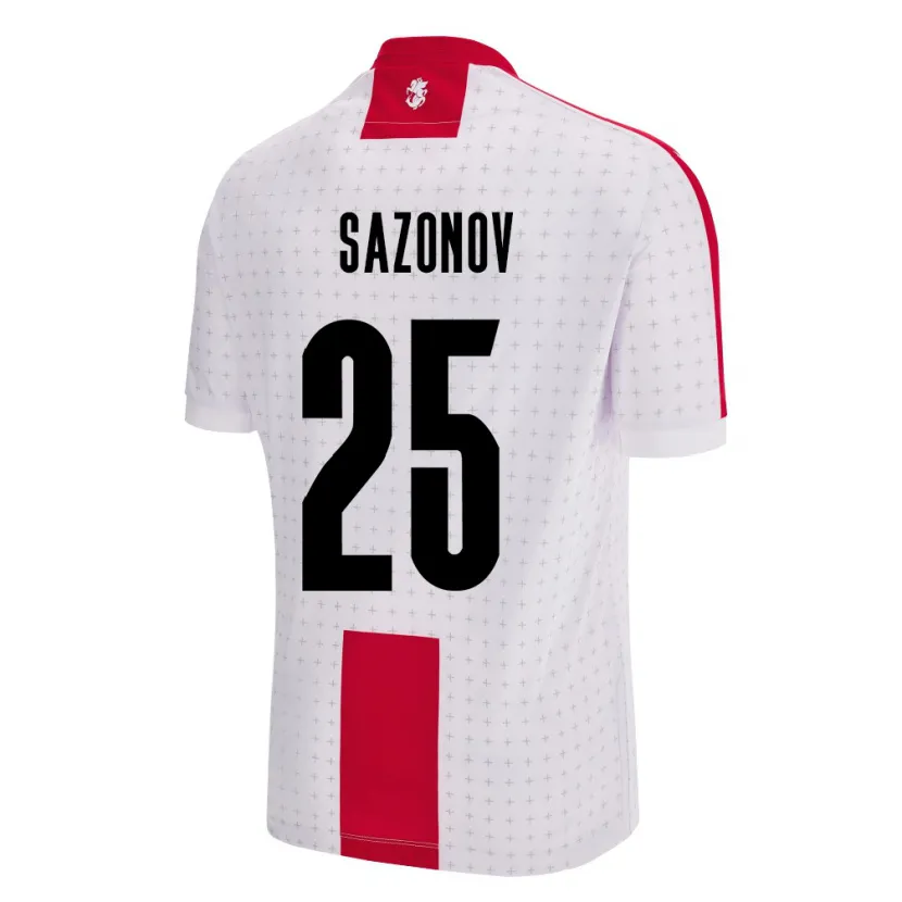 Danxen Kinderen Georgia Saba Sazonov #25 Wit Thuisshirt Thuistenue 24-26 T-Shirt