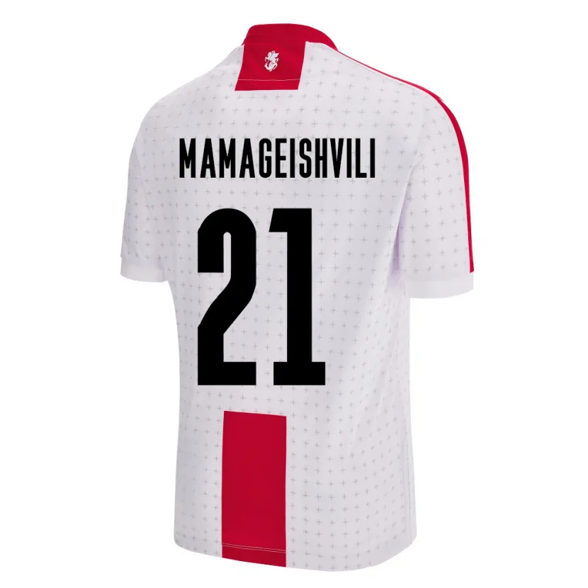 Danxen Kinderen Georgia Otar Mamageishvili #21 Wit Thuisshirt Thuistenue 24-26 T-Shirt