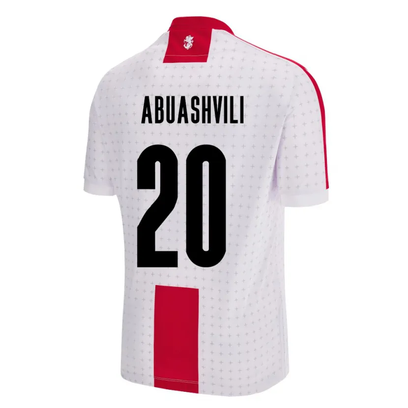Danxen Kinderen Georgia Giorgi Abuashvili #20 Wit Thuisshirt Thuistenue 24-26 T-Shirt