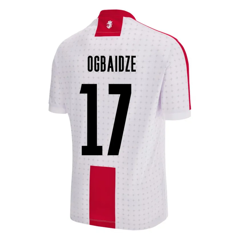 Danxen Kinderen Georgia Shalva Ogbaidze #17 Wit Thuisshirt Thuistenue 24-26 T-Shirt
