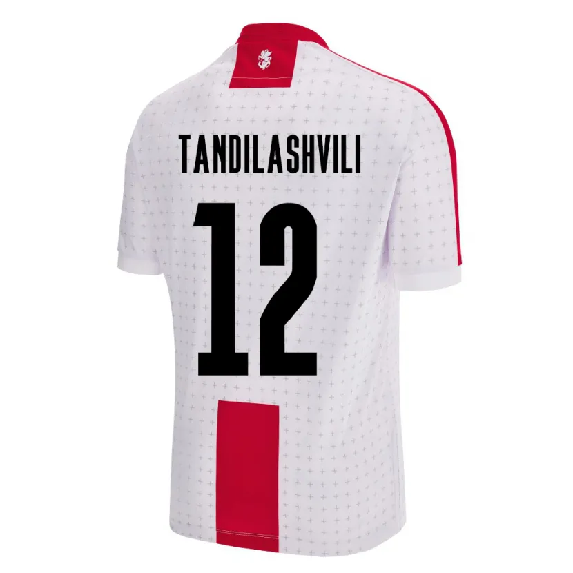 Danxen Kinderen Georgia Levan Tandilashvili #12 Wit Thuisshirt Thuistenue 24-26 T-Shirt
